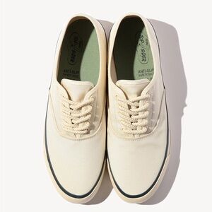 Top-Sider Cream Canvas Lace-Up Sneakers for Men